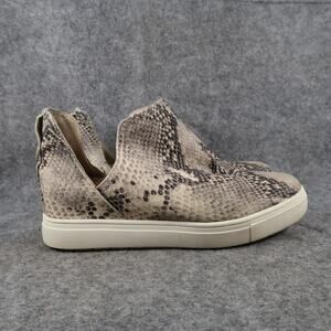 Steven Shoes Womens 7.5 Sneakers Fashion Hidden Wedge Slip On Snake Print Casual